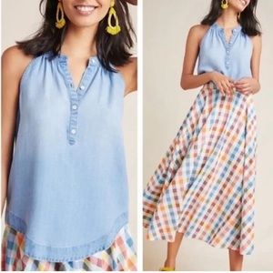 Anthropologie Cloth & Stone Clearwater Swing Tank #357N